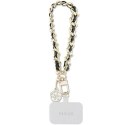 Pasek Guess Saffiano Chain 4G Charm - czarny Guess