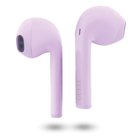 Słuchawki Bluetooth Guess Classic EST Logo TWS + stacja dokująca - fioletowe Guess