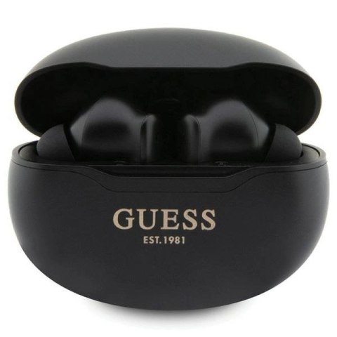 Słuchawki Bluetooth Guess Classic EST TWS + stacja dokująca - czarne Guess