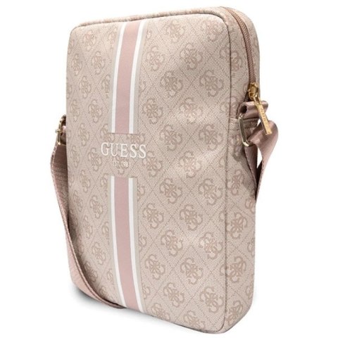 Torba Guess 4G Stripes na tablet 10" - różowa