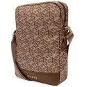 Torba Guess GCube Stripes na tablet 10" - brązowa