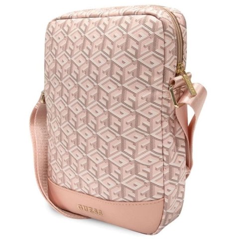 Torba Guess GCube Stripes na tablet 10" - różowa