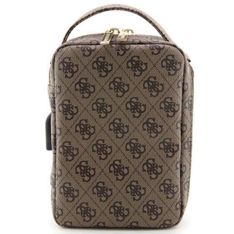 Torba organizer Guess 4G Printed Stripes - brązowa