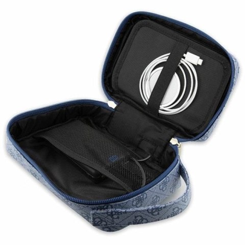 Torba organizer Guess 4G Printed Stripes - niebieska