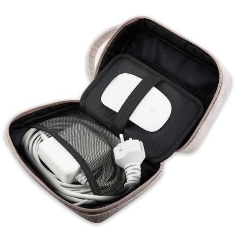 Torba organizer Guess 4G Printed Stripes - różowa