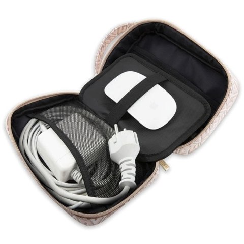 Torba organizer Guess GCube Stripe - różowa