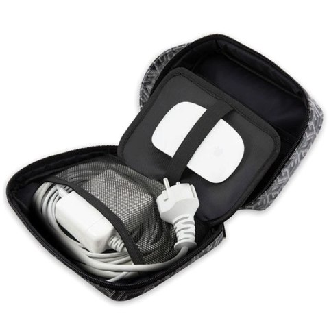 Torba organizer Guess GCube Stripes - czarna