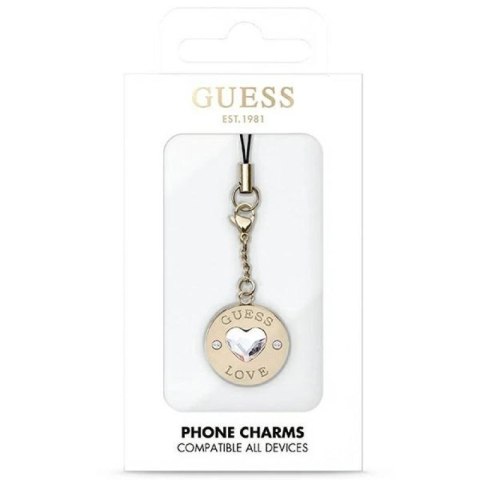 Zawieszka Guess Heart Diamond Charm with Rhinestones - złota Guess