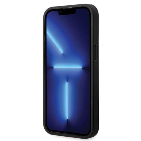 Etui BMW Leather Diamond Pattern na iPhone 14 Pro - czarne BMW