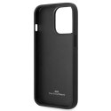 Etui BMW Leather Diamond Pattern na iPhone 14 Pro - czarne BMW