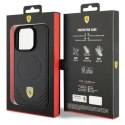 Etui Ferrari Carbon Metal Logo MagSafe na iPhone 15 Pro - czarne Ferrari
