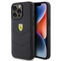 Etui Ferrari Quilted Metal Logo na iPhone 15 Pro Max - czarne Ferrari