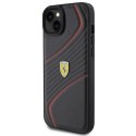 Etui Ferrari Twist Metal Logo na iPhone 15 Plus - czarne Ferrari