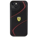 Etui Ferrari Twist Metal Logo na iPhone 15 Plus - czarne Ferrari