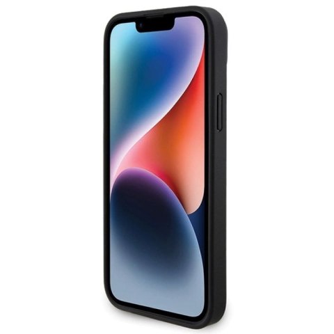Etui Ferrari Twist Metal Logo na iPhone 15 Plus - czarne Ferrari