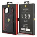 Etui Ferrari Twist Metal Logo na iPhone 15 Plus - czarne Ferrari