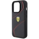 Etui Ferrari Twist Metal Logo na iPhone 15 Pro - czarne Ferrari