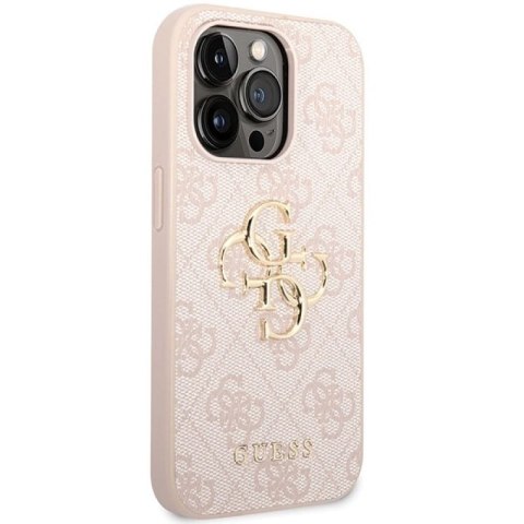 Etui Guess 4G Big Metal Logo na iPhone 15 Pro - różowe Hikvision