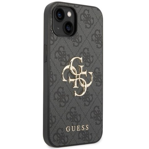 Etui Guess 4G Big Metal Logo na iPhone 15 - szare Guess