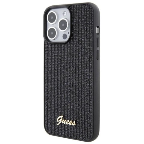 Etui Guess Disco Metal Script na iPhone 15 Pro Max - czarne Guess