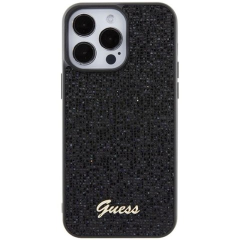 Etui Guess Disco Metal Script na iPhone 15 Pro Max - czarne Guess
