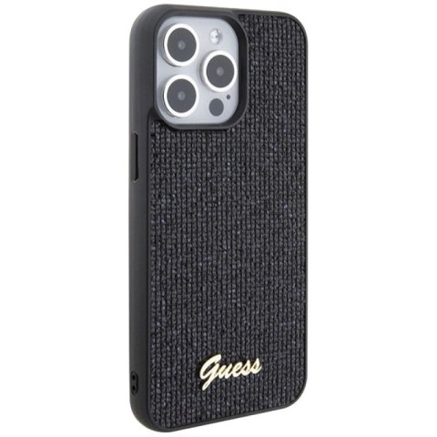 Etui Guess Disco Metal Script na iPhone 15 Pro Max - czarne Guess
