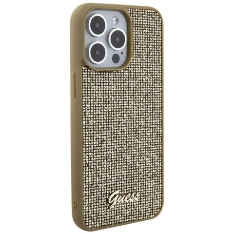 Etui Guess Disco Metal Script na iPhone 15 Pro Max - złote Guess