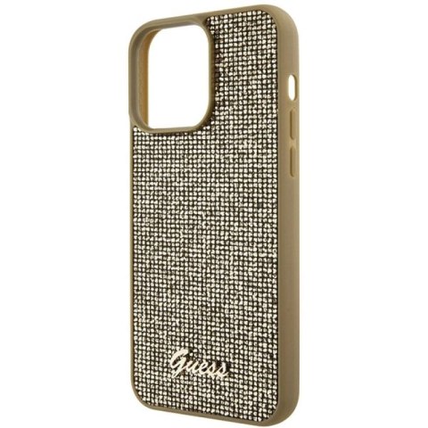 Etui Guess Disco Metal Script na iPhone 15 Pro Max - złote Guess