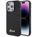 Etui Guess Disco Metal Script na iPhone 15 Pro - czarne Guess