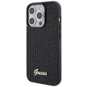 Etui Guess Disco Metal Script na iPhone 15 Pro - czarne Guess