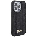 Etui Guess Disco Metal Script na iPhone 15 Pro - czarne Guess