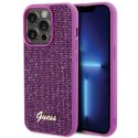 Etui Guess Disco Metal Script na iPhone 15 Pro - różowe Guess