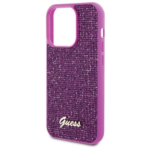 Etui Guess Disco Metal Script na iPhone 15 Pro - różowe Guess