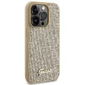 Etui Guess Disco Metal Script na iPhone 15 Pro - złote Guess