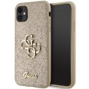 Etui Guess Glitter Script Big 4G na iPhone 11 / Xr - złote Guess