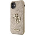 Etui Guess Glitter Script Big 4G na iPhone 11 / Xr - złote Guess