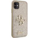 Etui Guess Glitter Script Big 4G na iPhone 11 / Xr - złote Guess