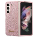 Etui Guess Glitter Script na Samsung Galaxy Z Fold 5 - różowe Guess