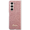 Etui Guess Glitter Script na Samsung Galaxy Z Fold 5 - różowe Guess