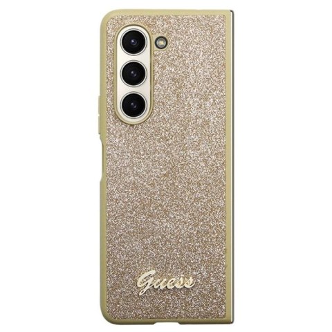 Etui Guess Glitter Script na Samsung Galaxy Z Fold 5 - złote Guess