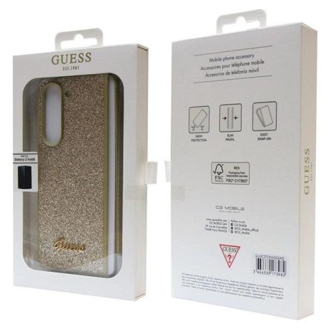Etui Guess Glitter Script na Samsung Galaxy Z Fold 5 - złote Guess