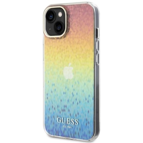 Etui Guess IML Faceted Mirror Disco Iridescent na iPhone 15 - wielokolorowe Guess