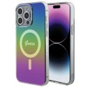 Etui Guess IML Iridescent MagSafe na iPhone 15 Pro - czarne Guess
