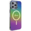 Etui Guess IML Iridescent MagSafe na iPhone 15 Pro - czarne Guess