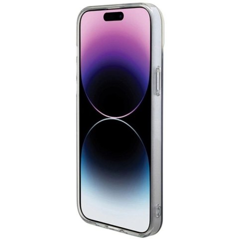 Etui Guess IML Iridescent MagSafe na iPhone 15 Pro - czarne Guess