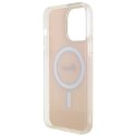 Etui Guess IML Iridescent MagSafe na iPhone 15 Pro - różowe Guess