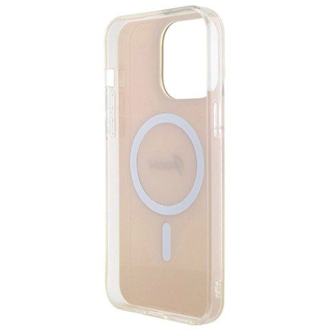 Etui Guess IML Iridescent MagSafe na iPhone 15 Pro - różowe Guess