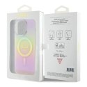 Etui Guess IML Iridescent MagSafe na iPhone 15 Pro - różowe Guess