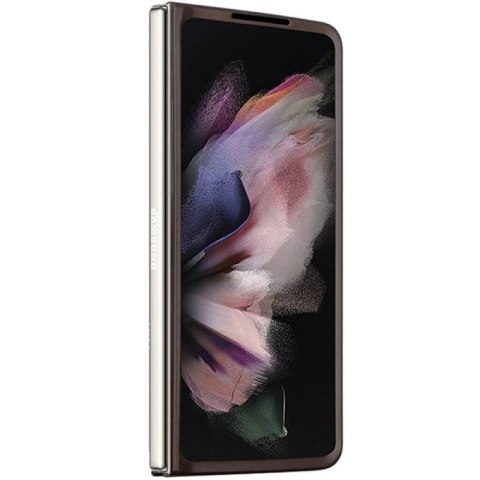 Etui Guess Leather 4G Triangle Strass na Samsung Galaxy Z Fold 5 - brązowe Guess
