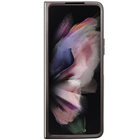 Etui Guess Leather 4G Triangle Strass na Samsung Galaxy Z Fold 5 - brązowe Guess